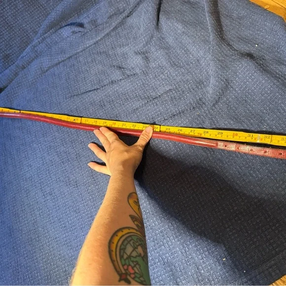 Vintage Leegin Brown Leather Belt with Brass Buckle women’s belt skinny - Picture 5 of 6